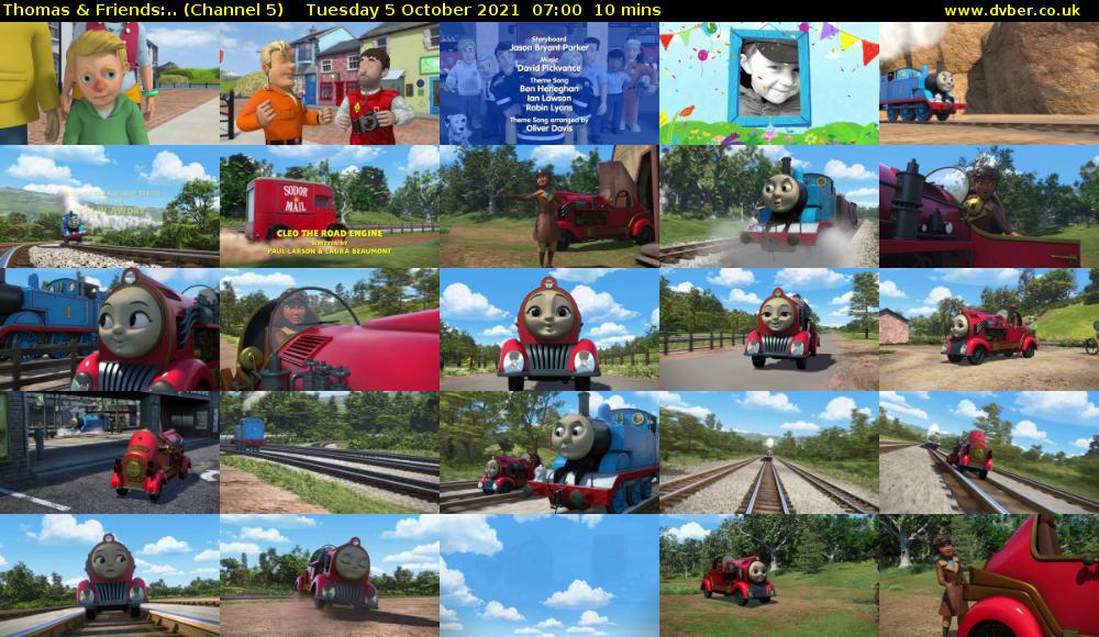 Thomas & Friends:.. (Channel 5) Tuesday 5 October 2021 07:00 - 07:10