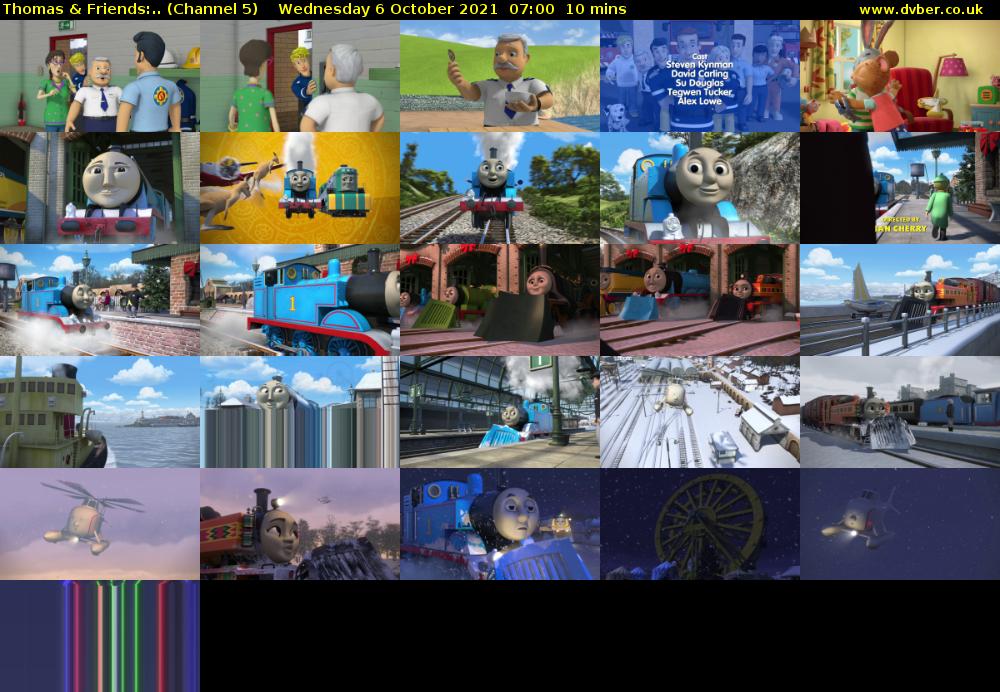 Thomas & Friends:.. (Channel 5) Wednesday 6 October 2021 07:00 - 07:10