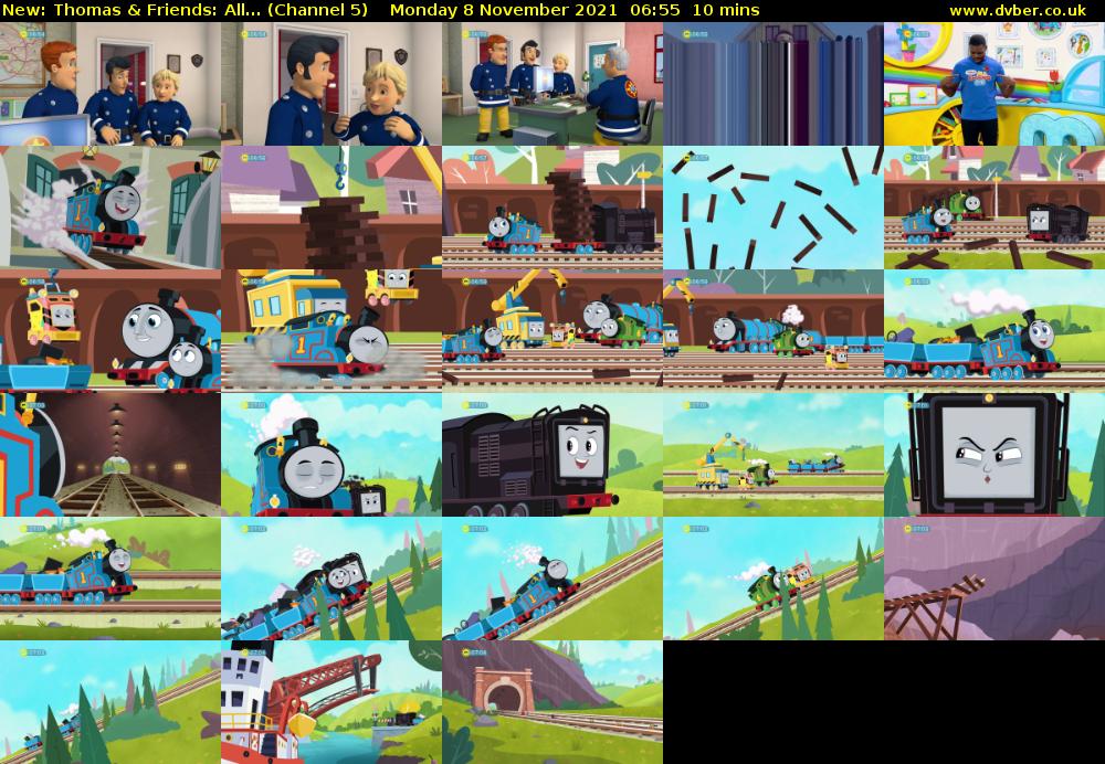 Thomas & Friends: All... (Channel 5) Monday 8 November 2021 06:55 - 07:05