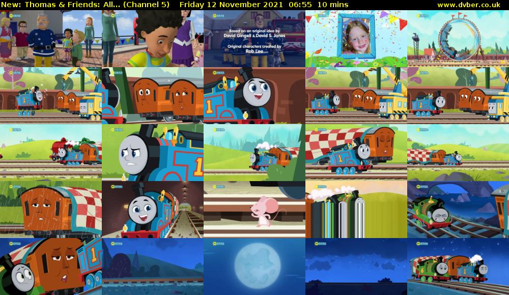 Thomas & Friends: All... (Channel 5) Friday 12 November 2021 06:55 - 07:05