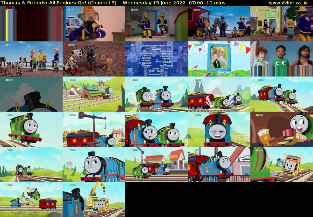 Thomas & Friends: All Engines Go! (Channel 5) Wednesday 15 June 2022 07:00 - 07:10