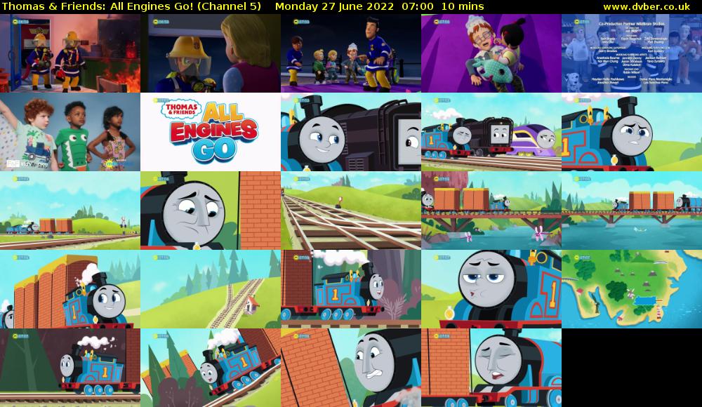 Thomas & Friends: All Engines Go! (Channel 5) Monday 27 June 2022 07:00 - 07:10