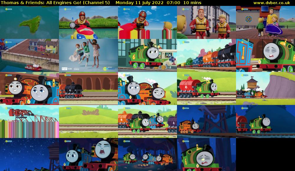 Thomas & Friends: All Engines Go! (Channel 5) Monday 11 July 2022 07:00 - 07:10