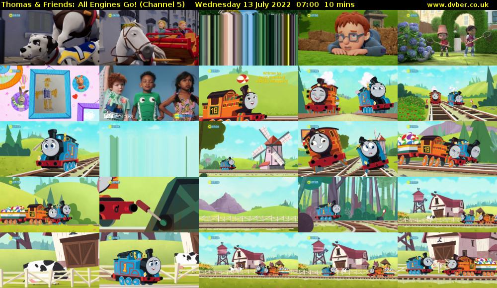 Thomas & Friends: All Engines Go! (Channel 5) Wednesday 13 July 2022 07:00 - 07:10
