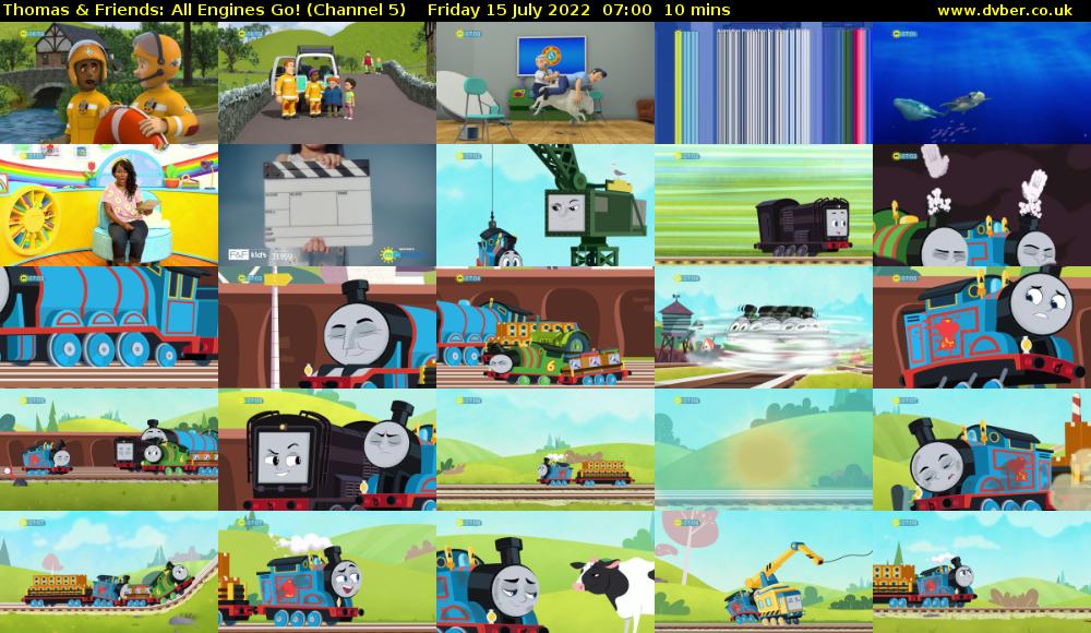 Thomas & Friends: All Engines Go! (Channel 5) Friday 15 July 2022 07:00 - 07:10
