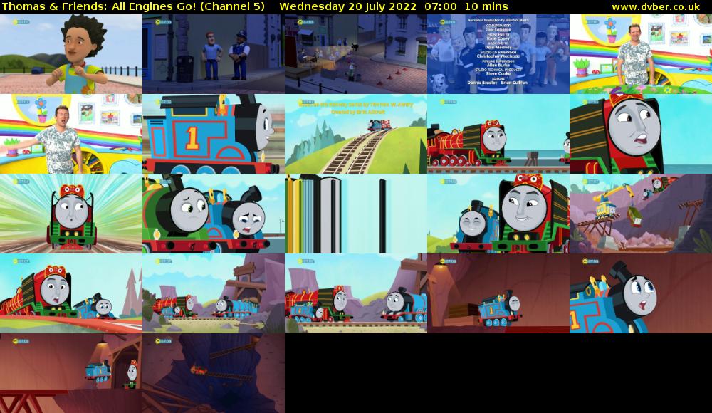 Thomas & Friends: All Engines Go! (Channel 5) Wednesday 20 July 2022 07:00 - 07:10