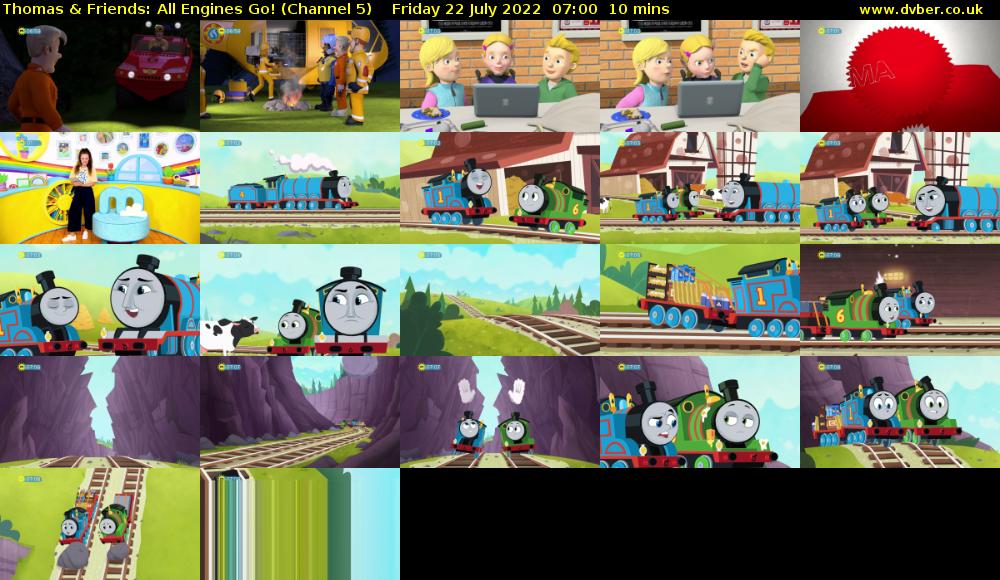 Thomas & Friends: All Engines Go! (Channel 5) Friday 22 July 2022 07:00 - 07:10