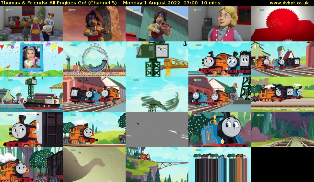 Thomas & Friends: All Engines Go! (Channel 5) Monday 1 August 2022 07:00 - 07:10
