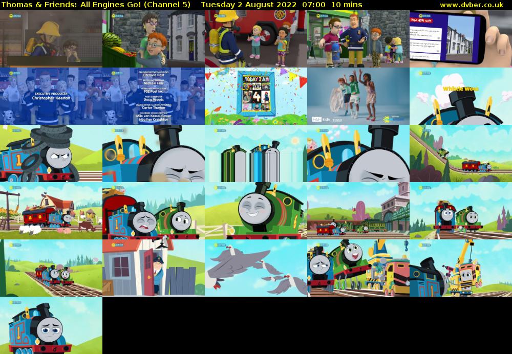 Thomas & Friends: All Engines Go! (Channel 5) Tuesday 2 August 2022 07:00 - 07:10