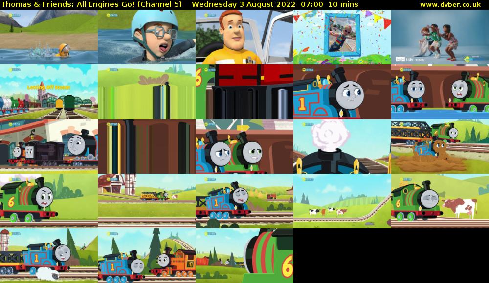 Thomas & Friends: All Engines Go! (Channel 5) Wednesday 3 August 2022 07:00 - 07:10