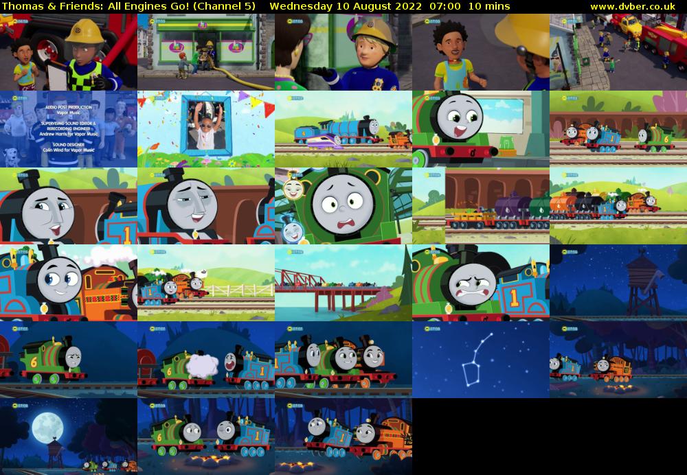 Thomas & Friends: All Engines Go! (Channel 5) Wednesday 10 August 2022 07:00 - 07:10