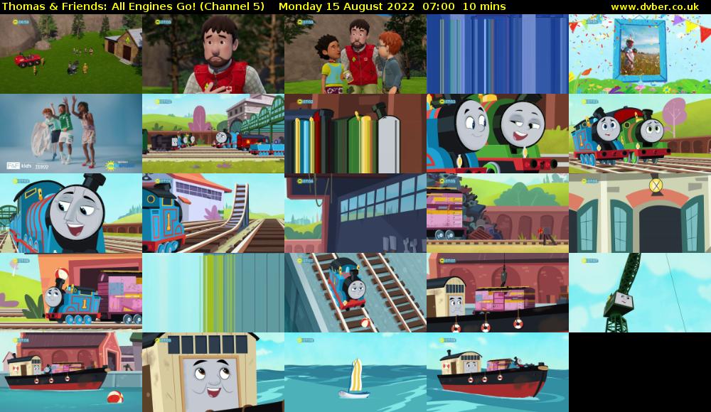 Thomas & Friends: All Engines Go! (Channel 5) Monday 15 August 2022 07:00 - 07:10