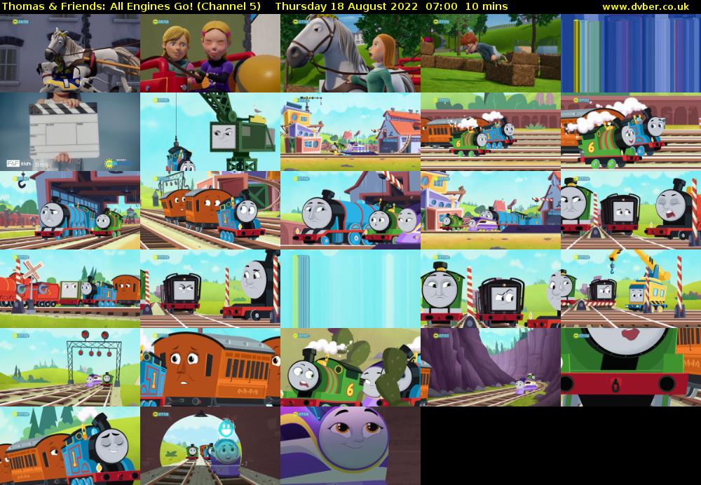 Thomas & Friends: All Engines Go! (Channel 5) Thursday 18 August 2022 07:00 - 07:10
