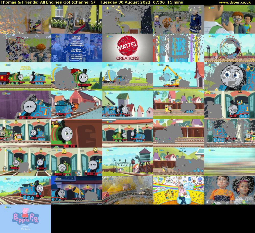 Thomas & Friends: All Engines Go! (Channel 5) Tuesday 30 August 2022 07:00 - 07:15
