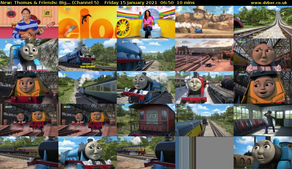 Thomas & Friends: Big... (Channel 5) Friday 15 January 2021 06:50 - 07:00