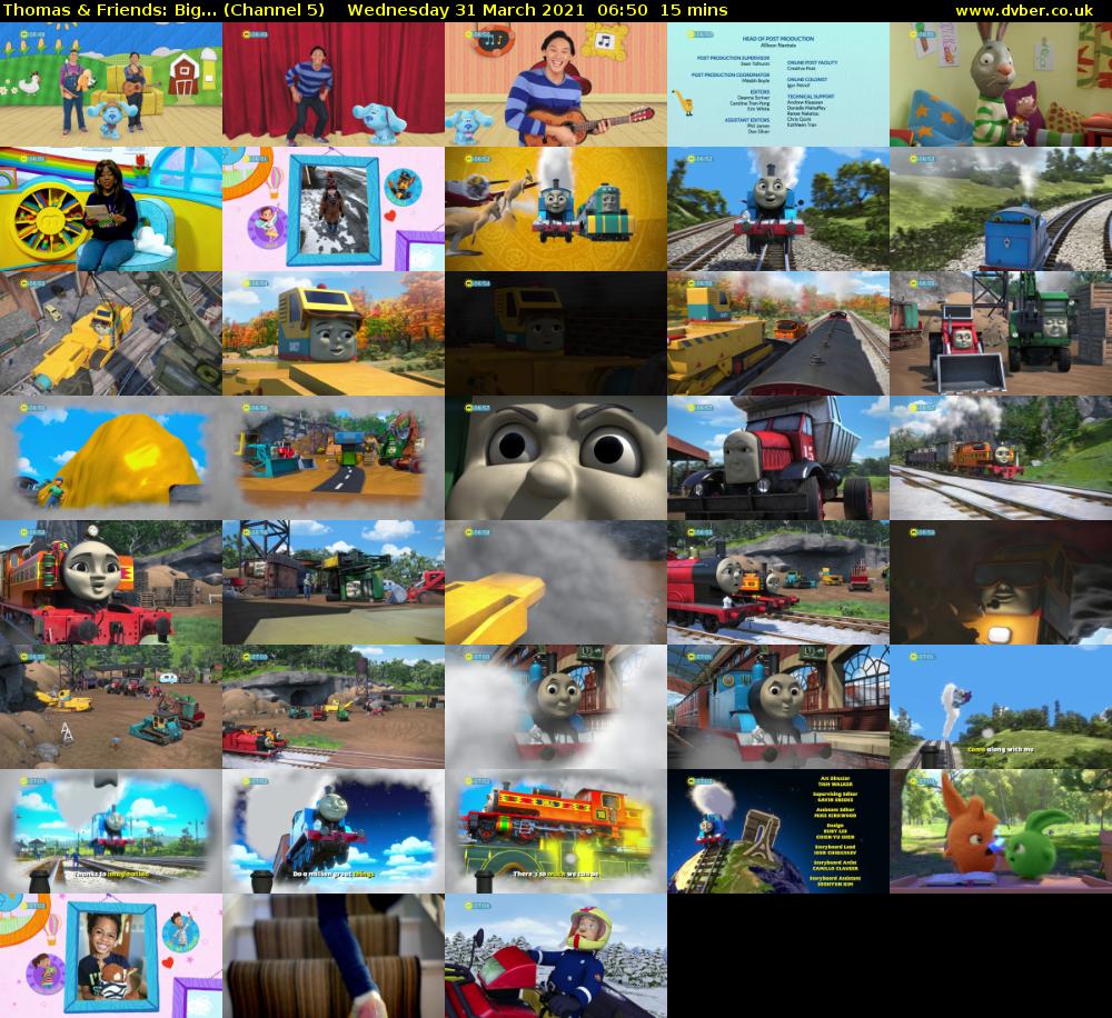Thomas & Friends: Big... (Channel 5) Wednesday 31 March 2021 06:50 - 07:05