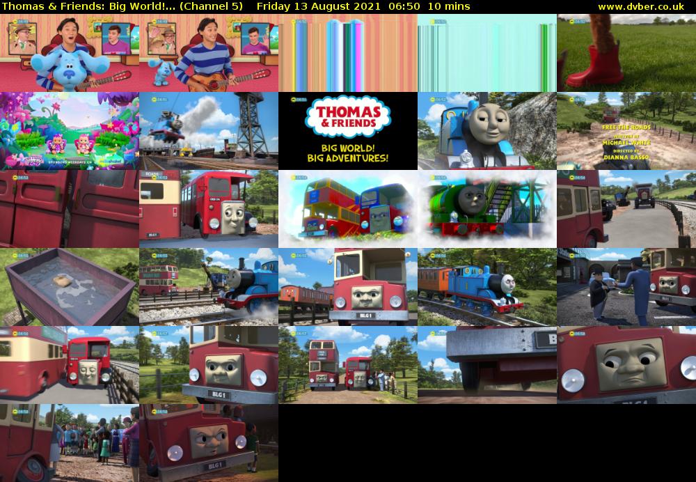Thomas & Friends: Big World!... (Channel 5) Friday 13 August 2021 06:50 - 07:00
