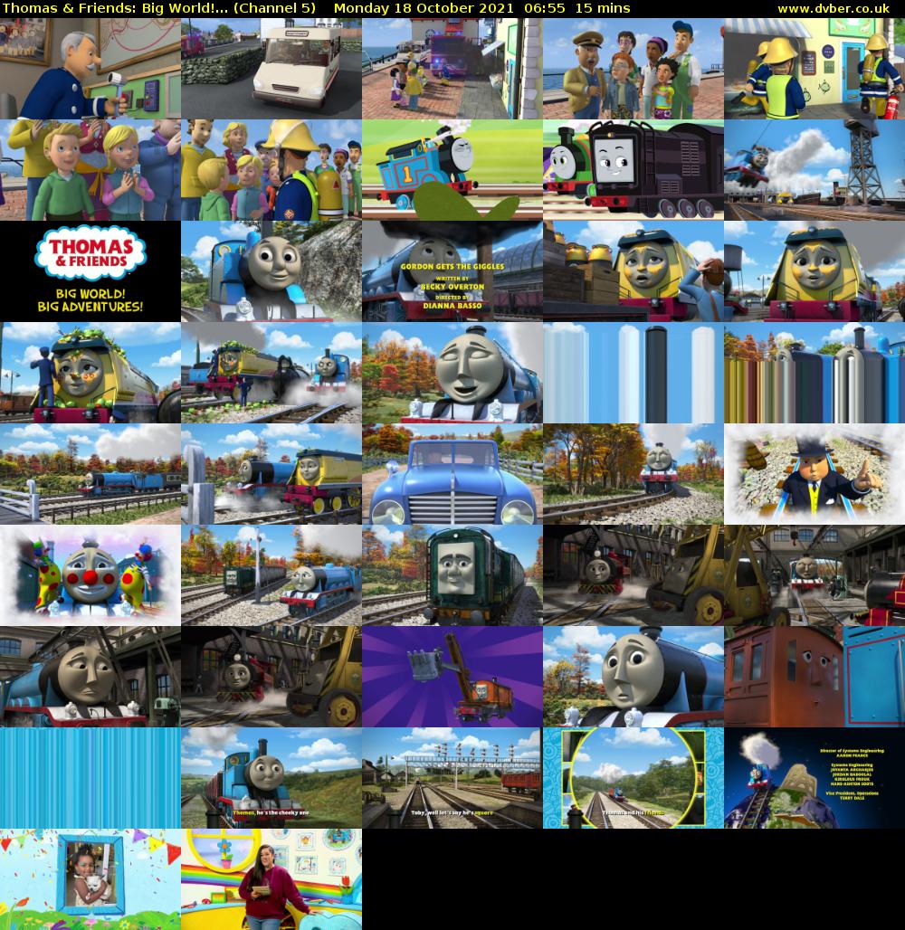 Thomas & Friends: Big World!... (Channel 5) Monday 18 October 2021 06:55 - 07:10