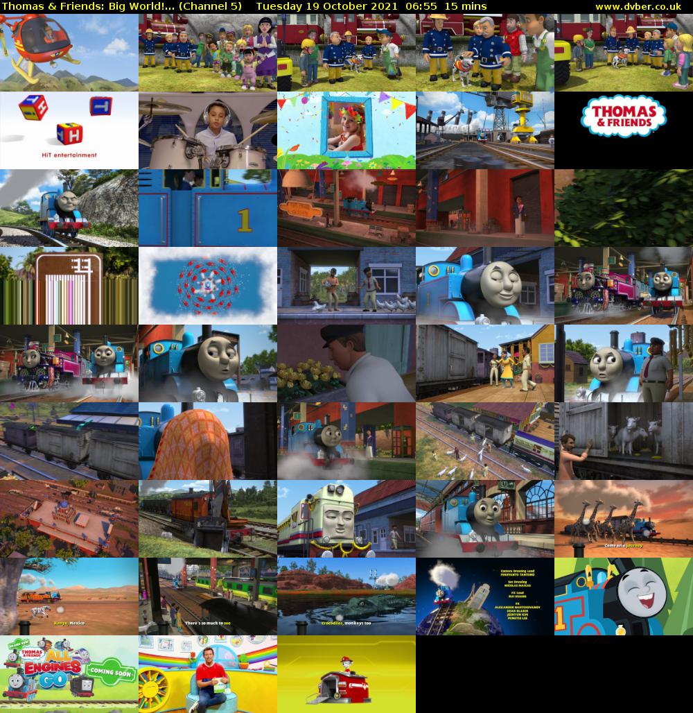 Thomas & Friends: Big World!... (Channel 5) Tuesday 19 October 2021 06:55 - 07:10