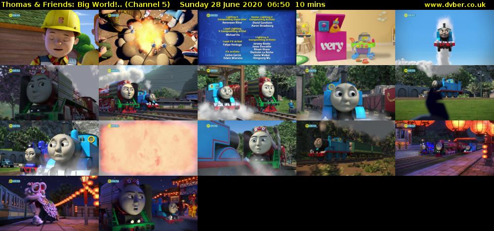Thomas & Friends: Big World!.. (Channel 5) Sunday 28 June 2020 06:50 - 07:00