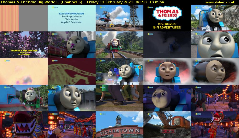 Thomas & Friends: Big World!.. (Channel 5) Friday 12 February 2021 06:50 - 07:00