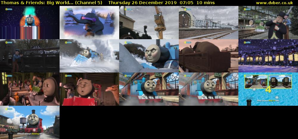 Thomas & Friends: Big World... (Channel 5) Thursday 26 December 2019 07:05 - 07:15