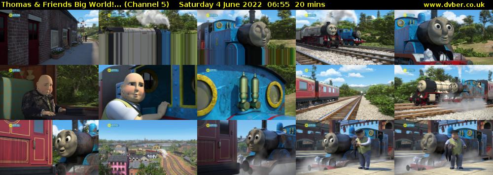 Thomas & Friends Big World!... (Channel 5) Saturday 4 June 2022 06:55 - 07:15