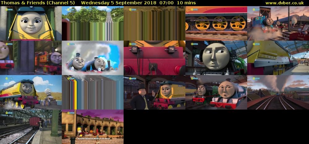Thomas & Friends (Channel 5) Wednesday 5 September 2018 07:00 - 07:10