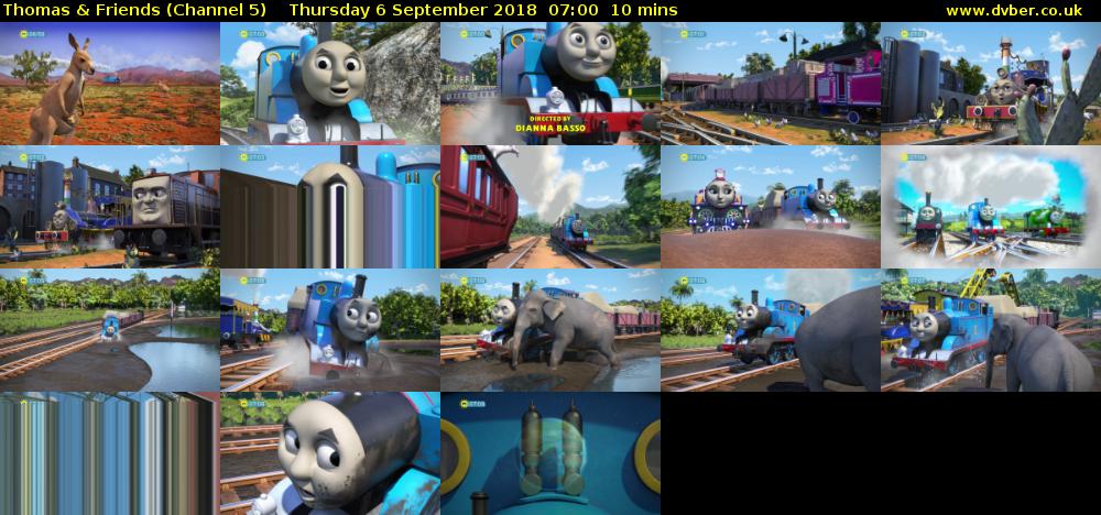 Thomas & Friends (Channel 5) Thursday 6 September 2018 07:00 - 07:10