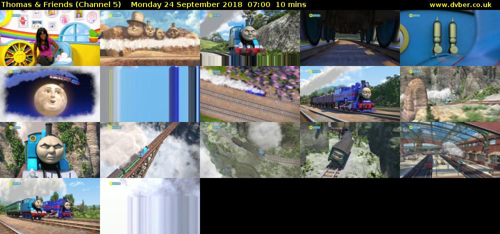Thomas & Friends (Channel 5) Monday 24 September 2018 07:00 - 07:10