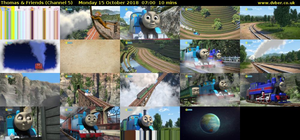 Thomas & Friends (Channel 5) Monday 15 October 2018 07:00 - 07:10
