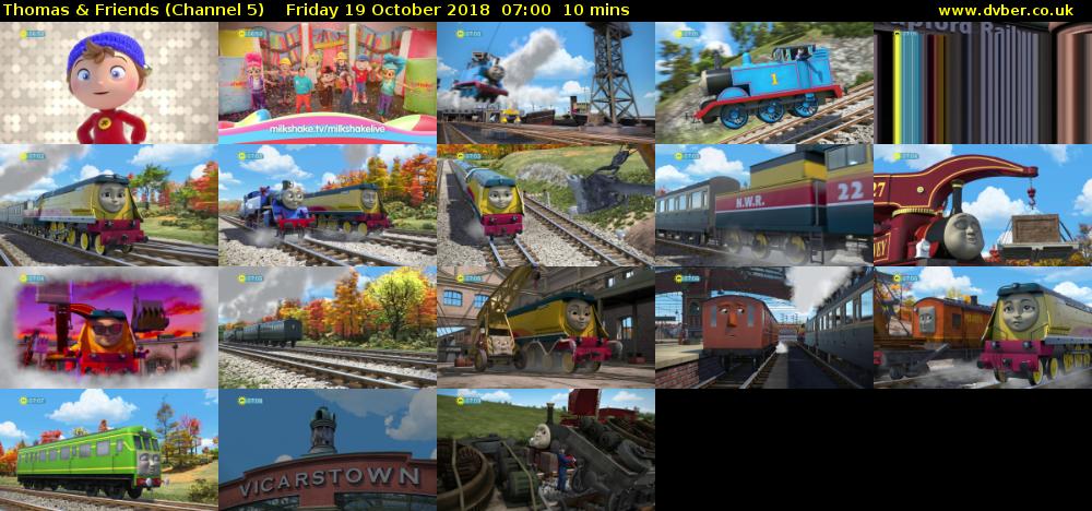 Thomas & Friends (Channel 5) Friday 19 October 2018 07:00 - 07:10