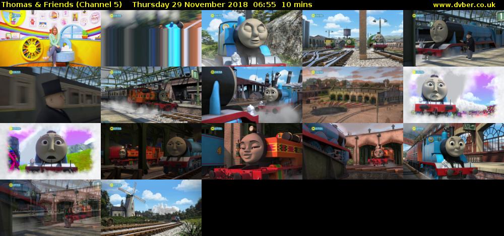 Thomas & Friends (Channel 5) Thursday 29 November 2018 06:55 - 07:05