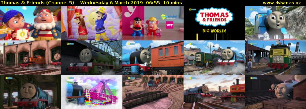 Thomas & Friends (Channel 5) Wednesday 6 March 2019 06:55 - 07:05