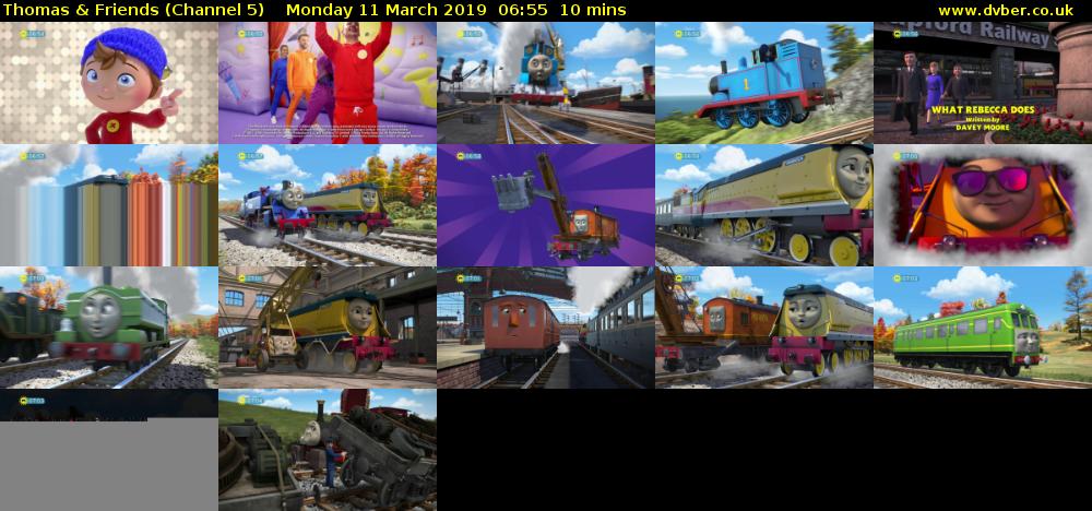 Thomas & Friends (Channel 5) Monday 11 March 2019 06:55 - 07:05