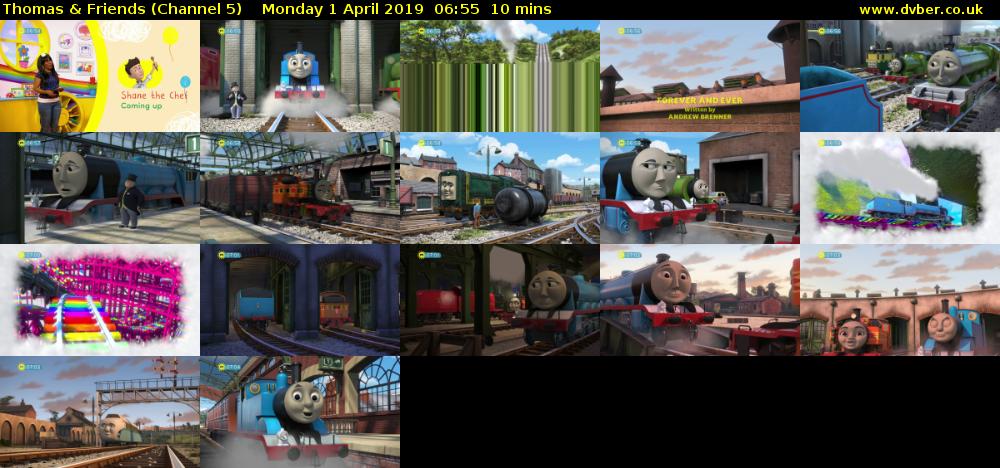 Thomas & Friends (Channel 5) Monday 1 April 2019 06:55 - 07:05