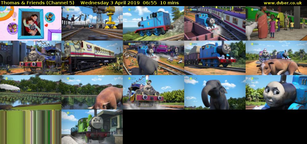 Thomas & Friends (Channel 5) Wednesday 3 April 2019 06:55 - 07:05