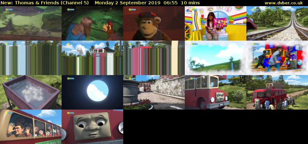 Thomas & Friends (Channel 5) Monday 2 September 2019 06:55 - 07:05