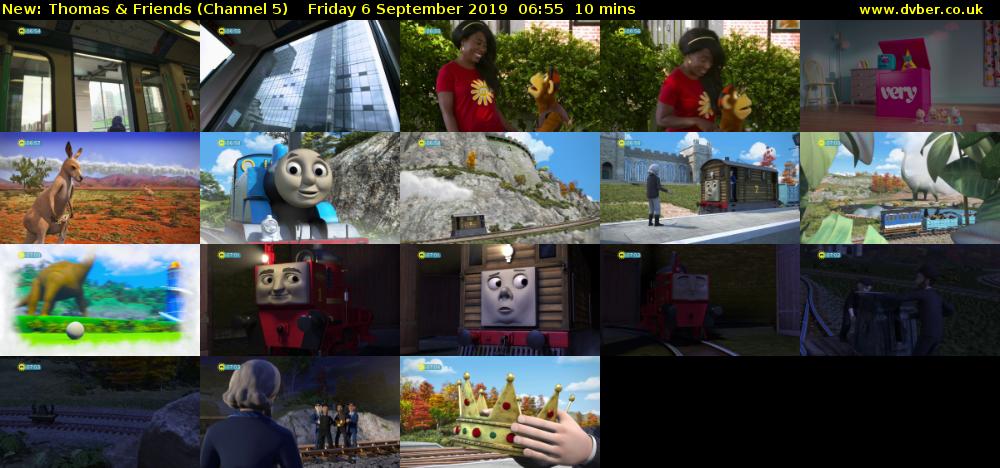 Thomas & Friends (Channel 5) Friday 6 September 2019 06:55 - 07:05