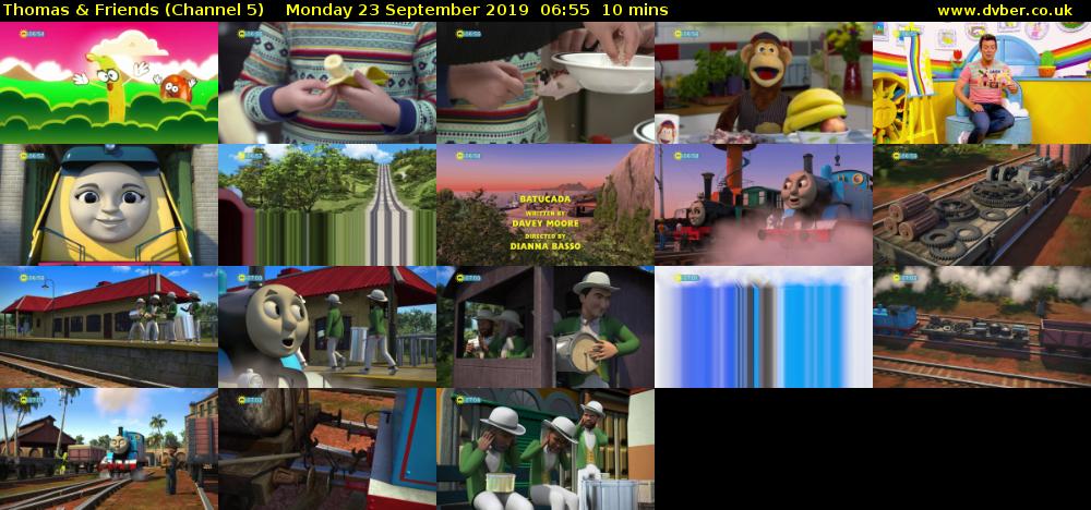 Thomas & Friends (Channel 5) Monday 23 September 2019 06:55 - 07:05
