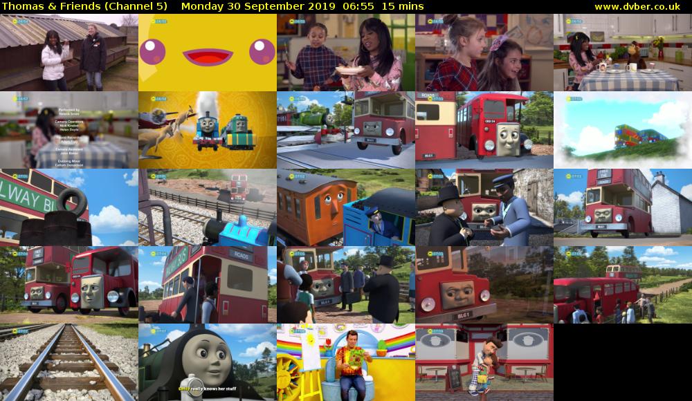 Thomas & Friends (Channel 5) Monday 30 September 2019 06:55 - 07:10