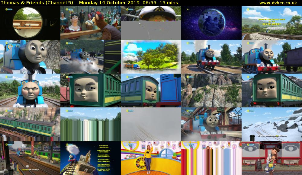 Thomas & Friends (Channel 5) Monday 14 October 2019 06:55 - 07:10
