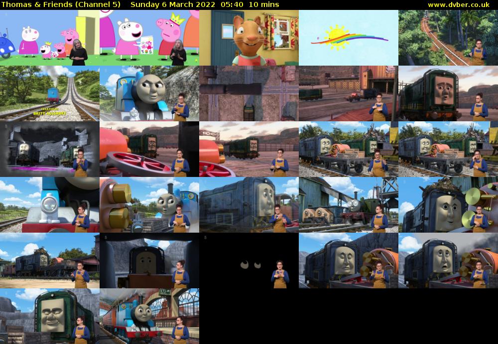 Thomas & Friends (Channel 5) Sunday 6 March 2022 05:40 - 05:50