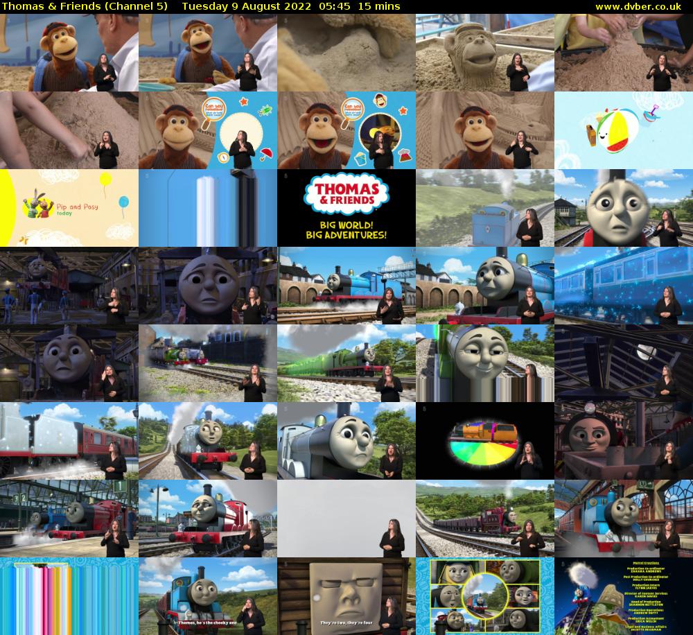 Thomas & Friends (Channel 5) Tuesday 9 August 2022 05:45 - 06:00