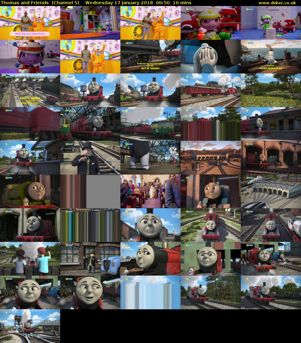 Thomas and Friends  (Channel 5) Wednesday 17 January 2018 06:50 - 07:00