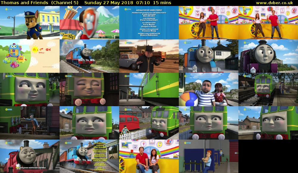 Thomas and Friends  (Channel 5) Sunday 27 May 2018 07:10 - 07:25
