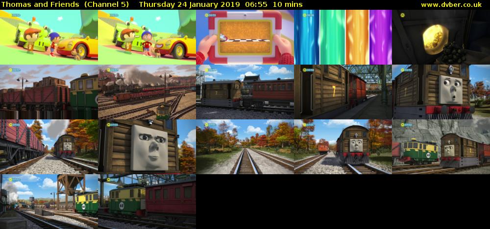 Thomas and Friends  (Channel 5) Thursday 24 January 2019 06:55 - 07:05