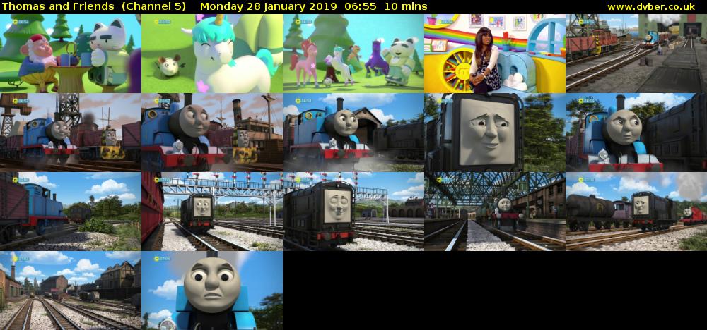 Thomas and Friends  (Channel 5) Monday 28 January 2019 06:55 - 07:05