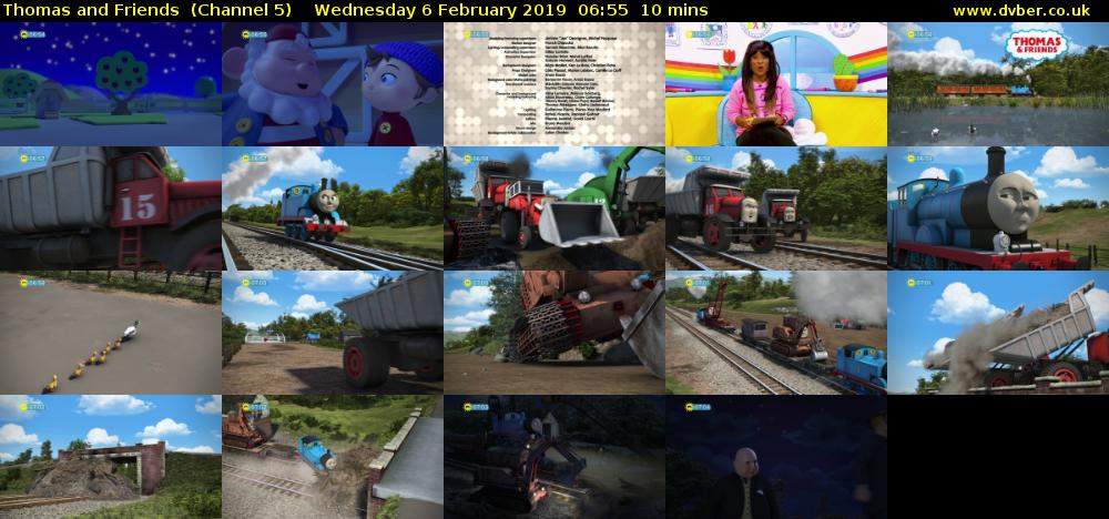 Thomas and Friends  (Channel 5) Wednesday 6 February 2019 06:55 - 07:05