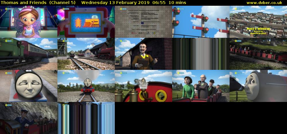 Thomas and Friends  (Channel 5) Wednesday 13 February 2019 06:55 - 07:05